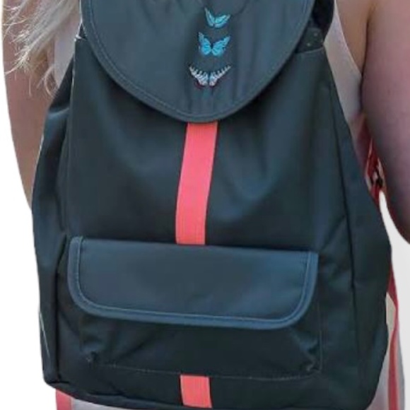 New Butterfly Blue Lightweight Travel‎ Backpack - Picture 3 of 4